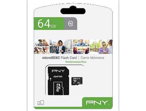 cumpără 64GB PNY Performance Plus MicroSDXC UHS-I Class 10 + Adapter MicroSD-SD, P-SDU64G10PPL-GE (card de memorie/карта памяти) în Chișinău 