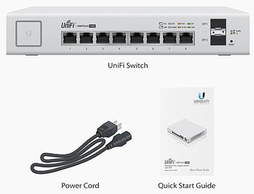cumpără Ubiquiti UniFi Switch 8 (US-8-150W), 8-Port Gigabit RJ45, 2-ports SFP, 150W, Supports POE+ IEEE 802.3at/af and 24V Passive PoE, Non-Blocking Throughput: 10 Gbps, Switching Capacity: 20 Gbps, Rackmountable
(retelistica switch/сетевой коммутатор) în Chișinău 