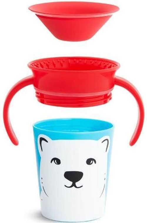 cumpără Cană cu pai Munchkin MUN0115pol Miracle Wildlove, Urs Polar (180ml) în Chișinău 
