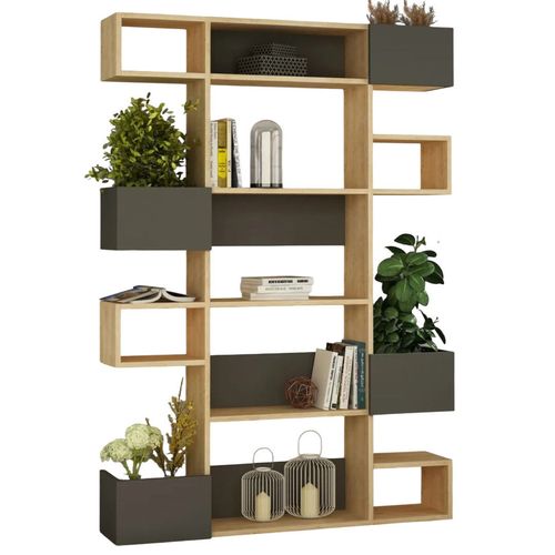 cumpără Raft de birou Trendy Niho, Stejar, Antracit 120x171x20cm, raft de carti în Chișinău 