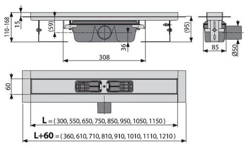 купить Душевой трап Alcaplast APZ6-850 в Кишинёве 