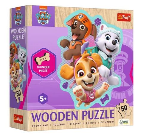 cumpără Puzzle Trefl 20258 Wooden puzzle. Patrula catelusilor, 50el în Chișinău 