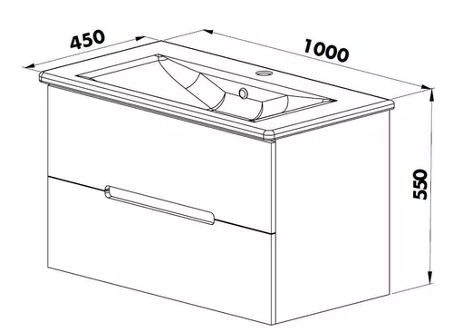 cumpără Dulap pentru lavoar Martat Irmak 100cm (grey) în Chișinău 