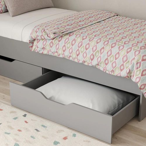 cumpără Pat pentru copii MebelStar 900 LILU 90x200 (cu sertare) Grey (MBS-1350) în Chișinău 