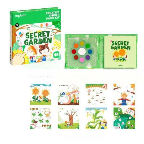 купить Набор для творчества Mideer CT1504 Set de pictură cu degete Grădina Secretă в Кишинёве 