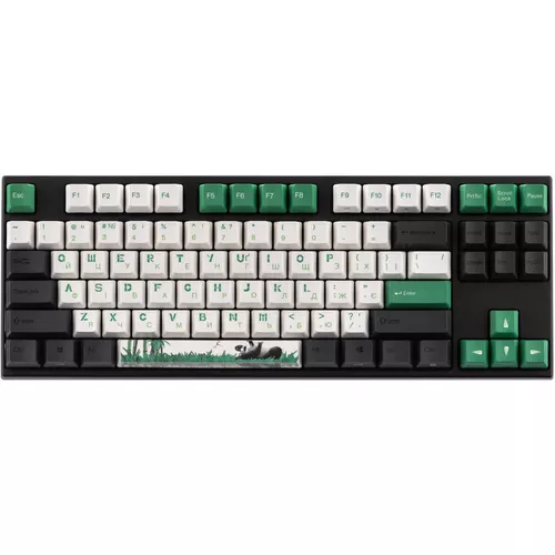 купить Клавиатура Varmilo VEM87 Panda R2 87Key, EC V2 Rose, EN/UKR, White Led, Green в Кишинёве 