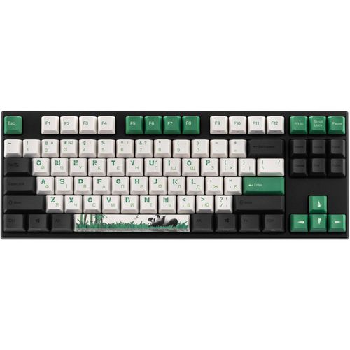 cumpără Tastatură gaming Varmilo VEM87 Panda R2 87Key, EC V2 Rose, EN/UKR, White Led, Green în Chișinău 