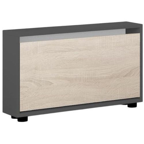 купить Полка для обуви Mobildor-Lux Leo Slim 50x16x47H cm Anthracite/Sonoma в Кишинёве 