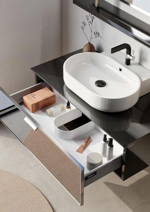 cumpără Dulap pentru lavoar Orka Yalikoy 90 Black în Chișinău 