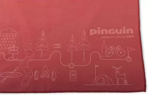cumpără Textile de casă Pinguin Prosop Micro L 60x120 cm map red în Chișinău 