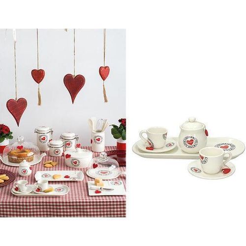 купить Чашка Tognana 48884 Набор чайный Dolce Sweetheart: 2 чашки с блюдцем, сахарница в Кишинёве 