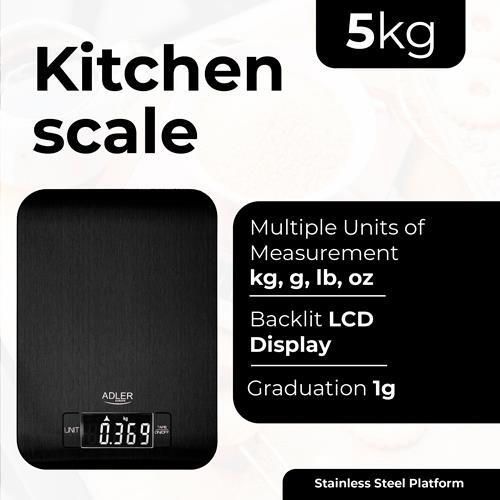 купить Весы кухонные Adler AD 3183 Black в Кишинёве 