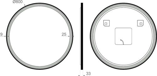 cumpără Oglindă baie Dubiel Vitrum HOLIDAY Black 80 LED touch în Chișinău 