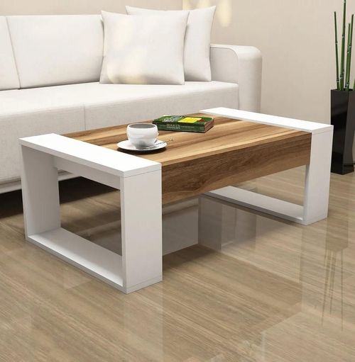 cumpără Măsuţă cafea Trendy Venus, Nuc, Alb 102x37x60cm în Chișinău 