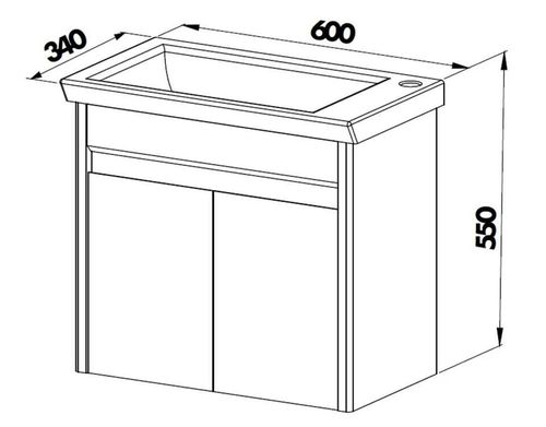 cumpără Dulap pentru lavoar Martat Isik 60cm (white/white) în Chișinău 