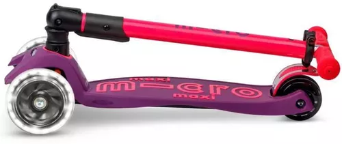 cumpără Trotinetă Micro MMD228 Maxi Deluxe Foldable Neon LED Ultra Pink în Chișinău 