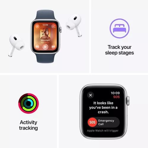cumpără Ceas inteligent Apple Watch Series SE2 GPS 44mm Midnight - M/L MRE93 în Chișinău 