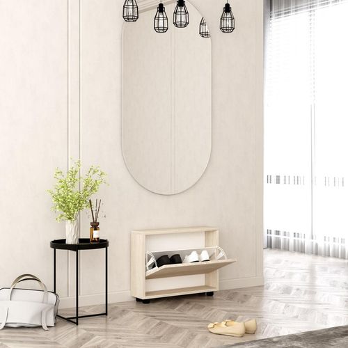 купить Полка для обуви Mobildor-Lux Leo Slim 50x16x47H cm Sonoma в Кишинёве 