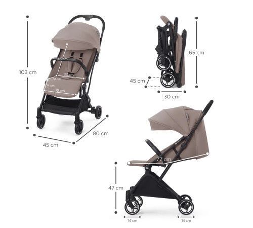 Прогулочная коляска Kinderkraft Indy серый 