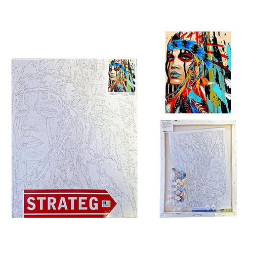 cumpără Tablou pe numere Strateg 57280 Indian Women 40x50cm în Chișinău 