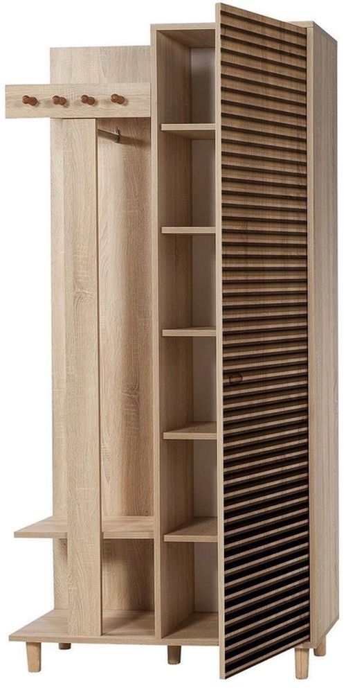 cumpără Mobilă pentru antreu Trendy Garmanto 90-220, Stejar Sonoma, 90x192x36cm (GTR005932) în Chișinău 