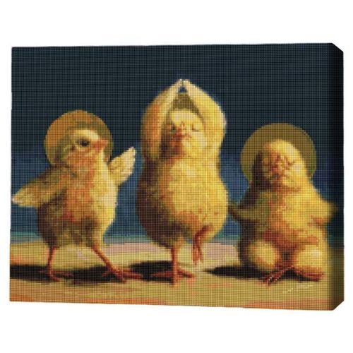 cumpără Tablou pe numere BrushMe DBS1210FC Mozaic cu diamante 40x50сm (fără cutie) Puișori spirituali, Lucia Heffernan în Chișinău 