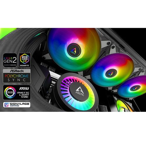 купить Водяное охлаждение Arctic Liquid Freezer III 420 A-RGB Multi Compatible All-In-One CPU Water Cooler, Intel 1851/1700/1200,115X,2011 AMD AM5/AM4, VRM Fan A-RGB: 400–2500rpm, Pump: 800–2800rpm, 3x140mm A-RGB Fan 200–1900rpm, Airflow 69.90 cfm/117.06 m3/h, FDB, ACFRE00145A в Кишинёве 