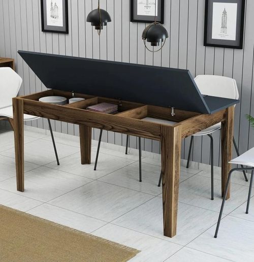 купить Стол Trendy Milan 513-Nuc, Antracit 145x75x88cm в Кишинёве 