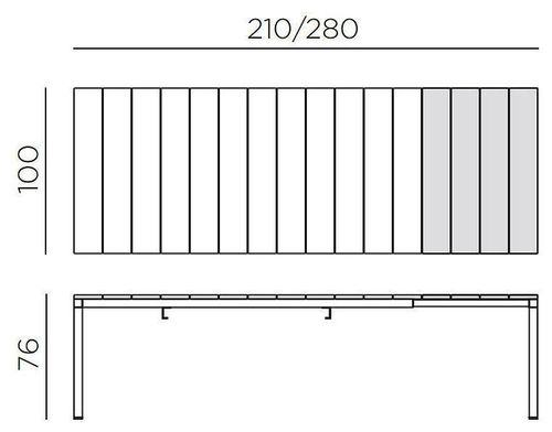 cumpără Masă Nardi RIO ALU 210 EXTENSIBLE vern. antracite vern. antracite 48852.02.000 în Chișinău 