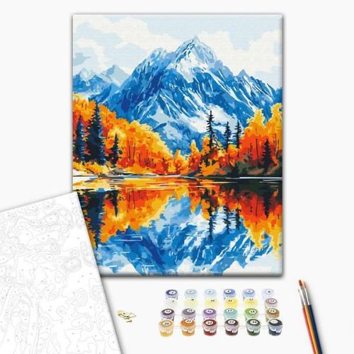 cumpără Tablou pe numere BrushMe BS54178 40x50cm (în cutie) Toamnă în munți în Chișinău 