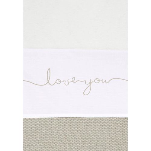 cumpără Lenjerie de pat pentru copii Jollein 008-524-65359 Cearsaf pentru patut Love you Nougat, 120x150 cm în Chișinău 