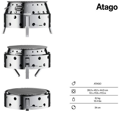 купить Мангал Petromax PMX-ATAGO-BLACK Atago Black Edition (pe carbuni) в Кишинёве 