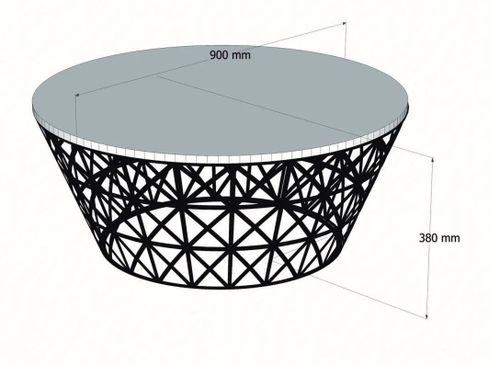 купить Журнальный столик Trendy Stil, marmura alba 90x38x90cm в Кишинёве 