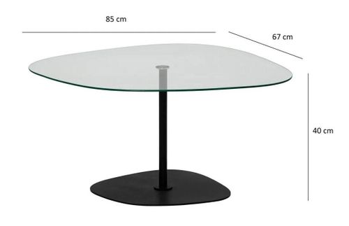 cumpără Măsuţă cafea Trendy Soho, Transparent, Negru în Chișinău 