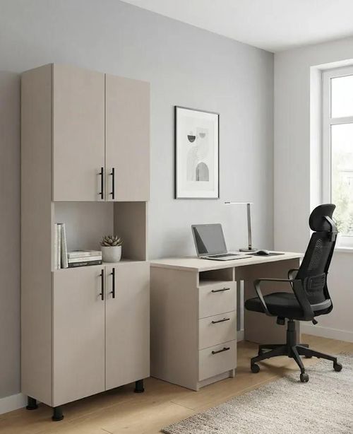 cumpără Dulap Mashtab S12595 Dulap cu 4 uși și nișă (600x340x1900) Cashmere în Chișinău 