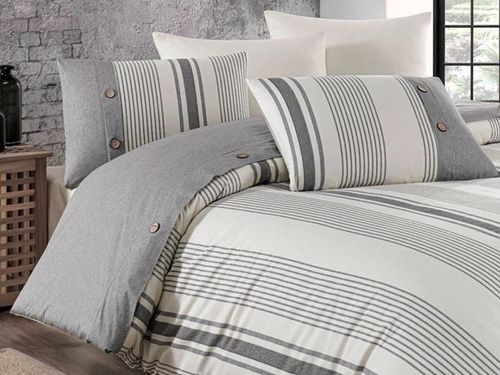 cumpără Textile de casă Promstore 53378.10 Lenjerie de pat Euro 2 NH Ezgi Gri, in în Chișinău 