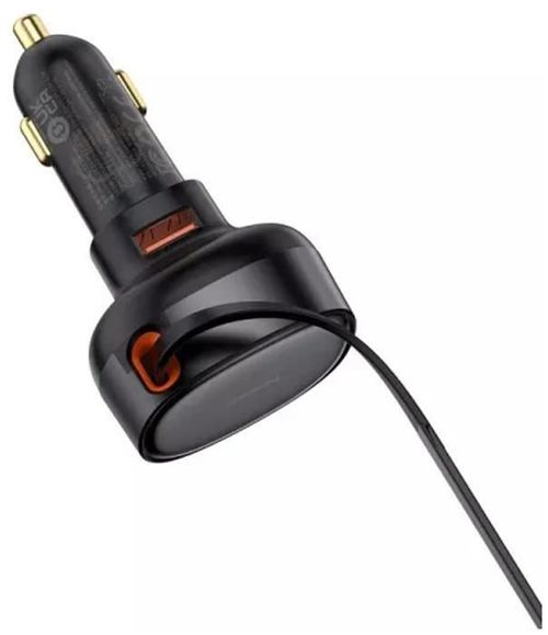 купить Зарядное устройство для автомобиля Baseus C00057800111-00 Enjoyment Pro Type-C with Cable 60W Cluster, Black в Кишинёве 