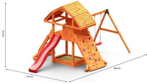 cumpără Teren de joacă Fungoo GIANT MOVE RED teak painted în Chișinău 