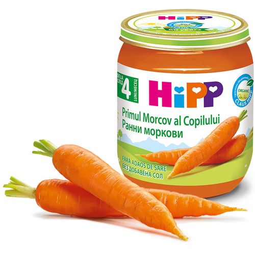 Piure HIPP Primul morcov al copilului (4+ luni) 125 g 