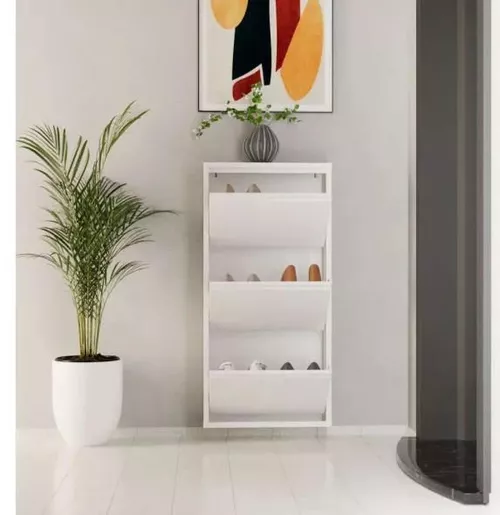 купить Полка для обуви Trendy 3 Piece Metal-White, 50x103x15cm в Кишинёве 