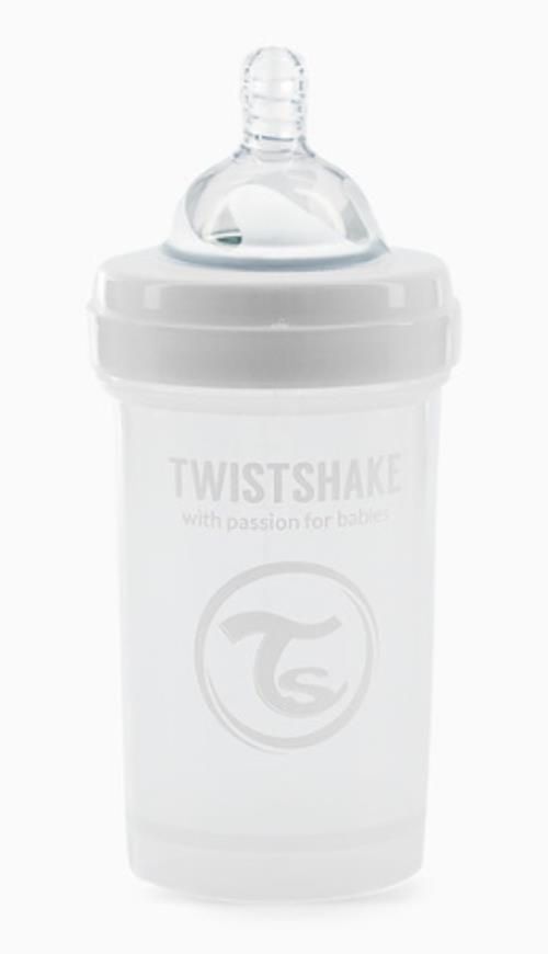 купить Поильник U-Grow 78018 Biberon Anti-Colici, Alb Pastel, 330 ml, 0+ luni в Кишинёве 