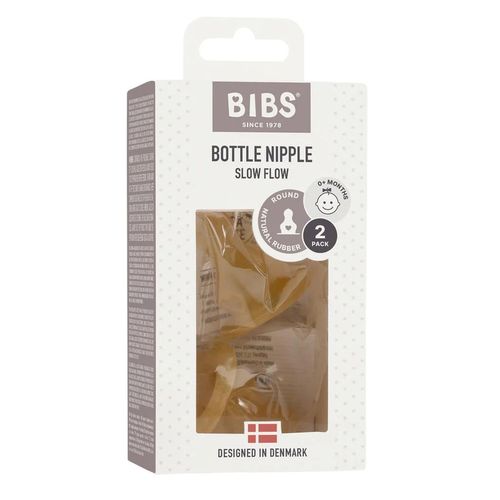 Соски для бутылочки BIBS Latex Slow Flow (2 шт) 