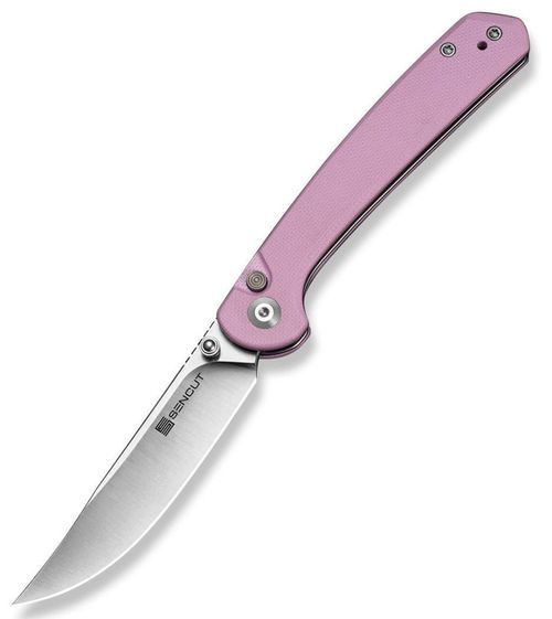 купить Нож походный Sencut S25007-3 Skelfin, G10 roz pudrat, Button Lock в Кишинёве 