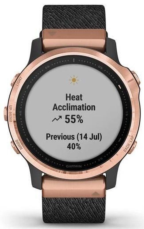 купить Смарт часы Garmin fenix 6S Pro Sapphire editions Rose gold-tone with heathered black nylon band в Кишинёве 