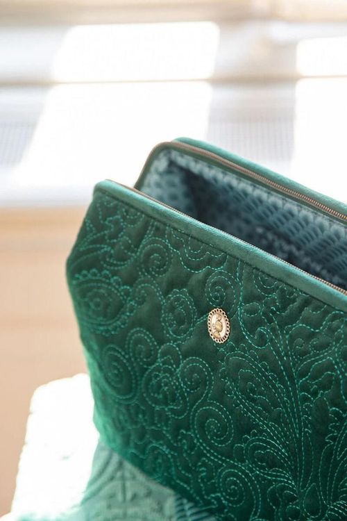 купить Несессер/косметичка Pip Studio 51.274.175 Cooper Cosmetic Purse Extra Large Velvet Quiltey Days Green Green в Кишинёве 