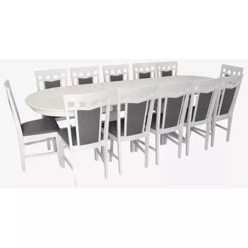 cumpără Set masă și scaune Evelin di Costacurta стол HV-33V White + 12 стульев Deppa R White/NV-10WP Grey în Chișinău 