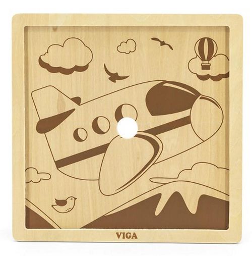 купить Головоломка Viga 51447 9-Piece-Puzzle Plane в Кишинёве 
