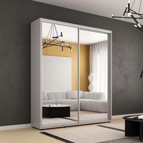 купить Шкаф Mobildor-Lux Compact uși glisante Oglinzi (180x45x210H cm) Grey в Кишинёве 