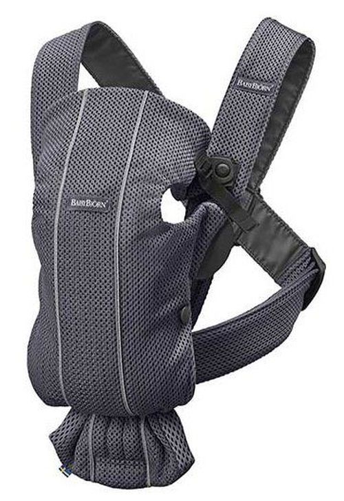 Marsupiu anatomic BabyBjorn Mini Anthracite 3D Mesh 