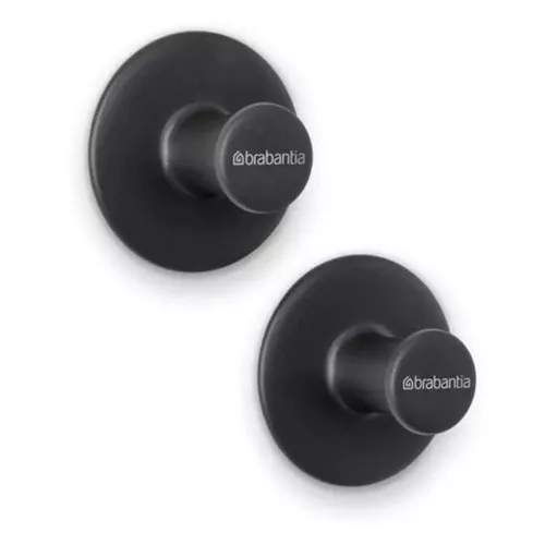 купить Вешалка для ванной Brabantia 1003485 Cueras pentru prosop, 2buc, gri inchis в Кишинёве 